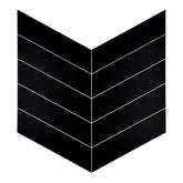 12.2" x 13.4" Chevron Black Peel and Stick Tile