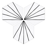 6x7'' Art Deco Hexagon White Peel and Stick Tile