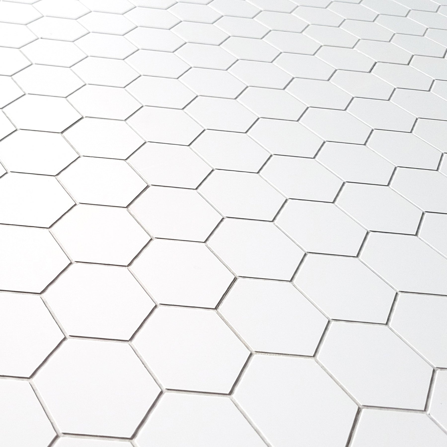 2'' Hexagon White Peel and Stick Tile