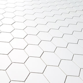 2'' Hexagon White Peel and Stick Tile