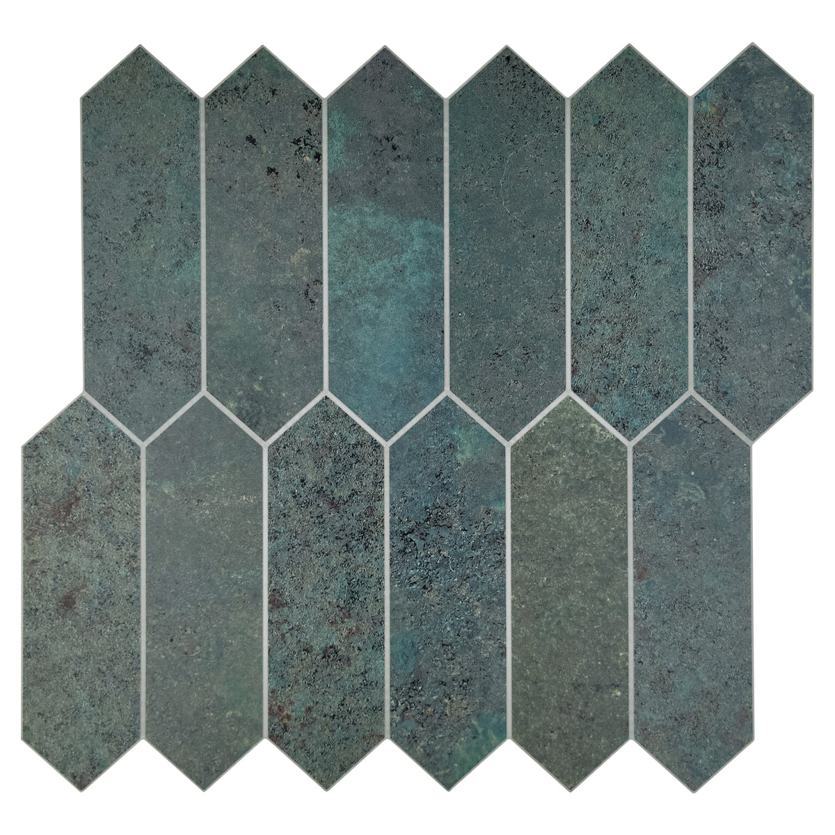 Picket Long Hexagon Bronze Peel and Stick Tile